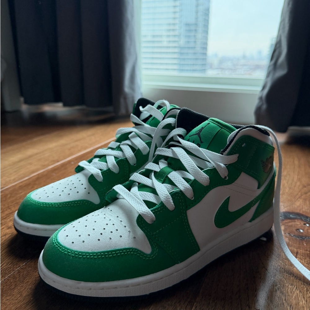 Jordan White and Green High-Tops